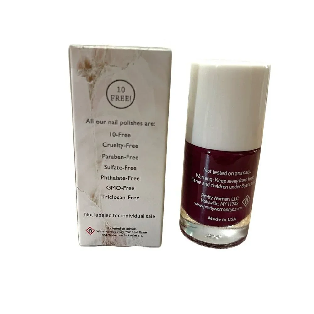 Pretty Woman BNIB Deep Red Burgundy Dont Be Jelly Cruelty-Free Vegan Nail Polish